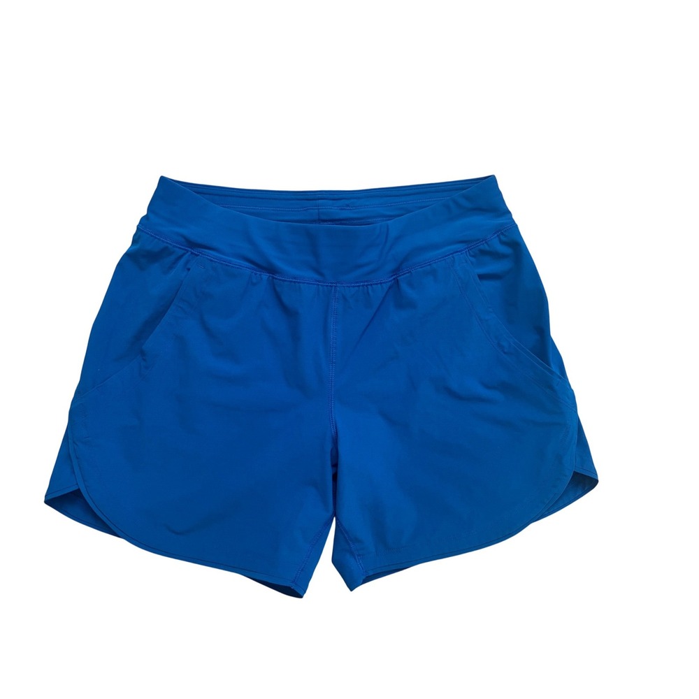 Lands' End Womens Blue Active‎ Shorts Size 4 Pockets Built-in Liner Athletic